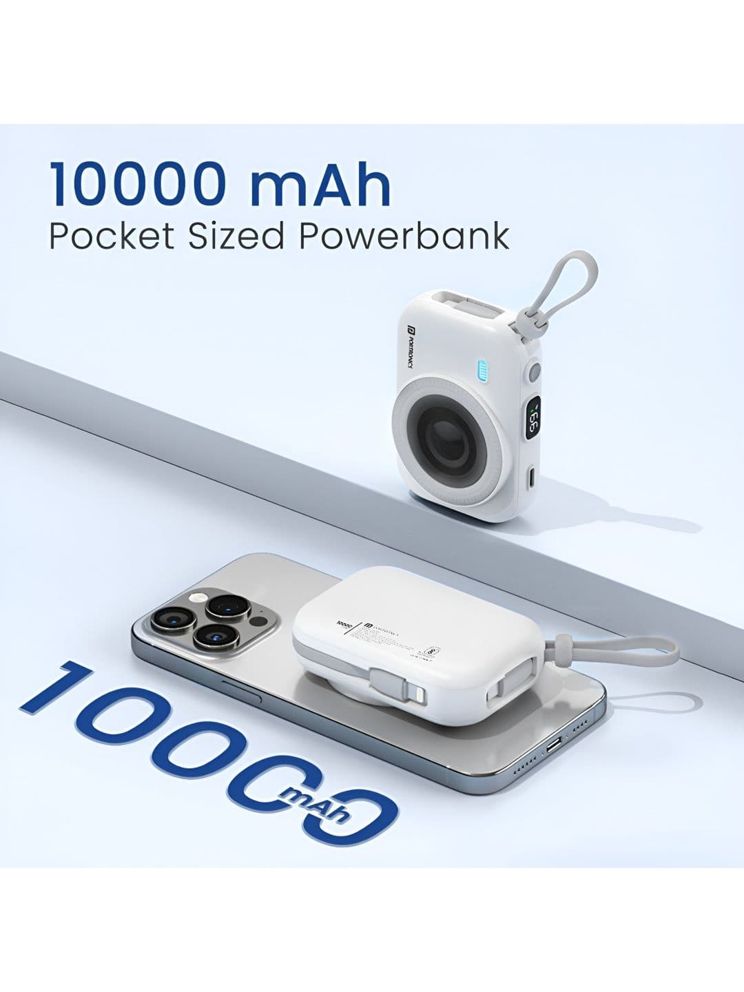 Portronics Power Shutter 10000mAh 15W Magnetic Wireless Powerbank With In-Built Type C