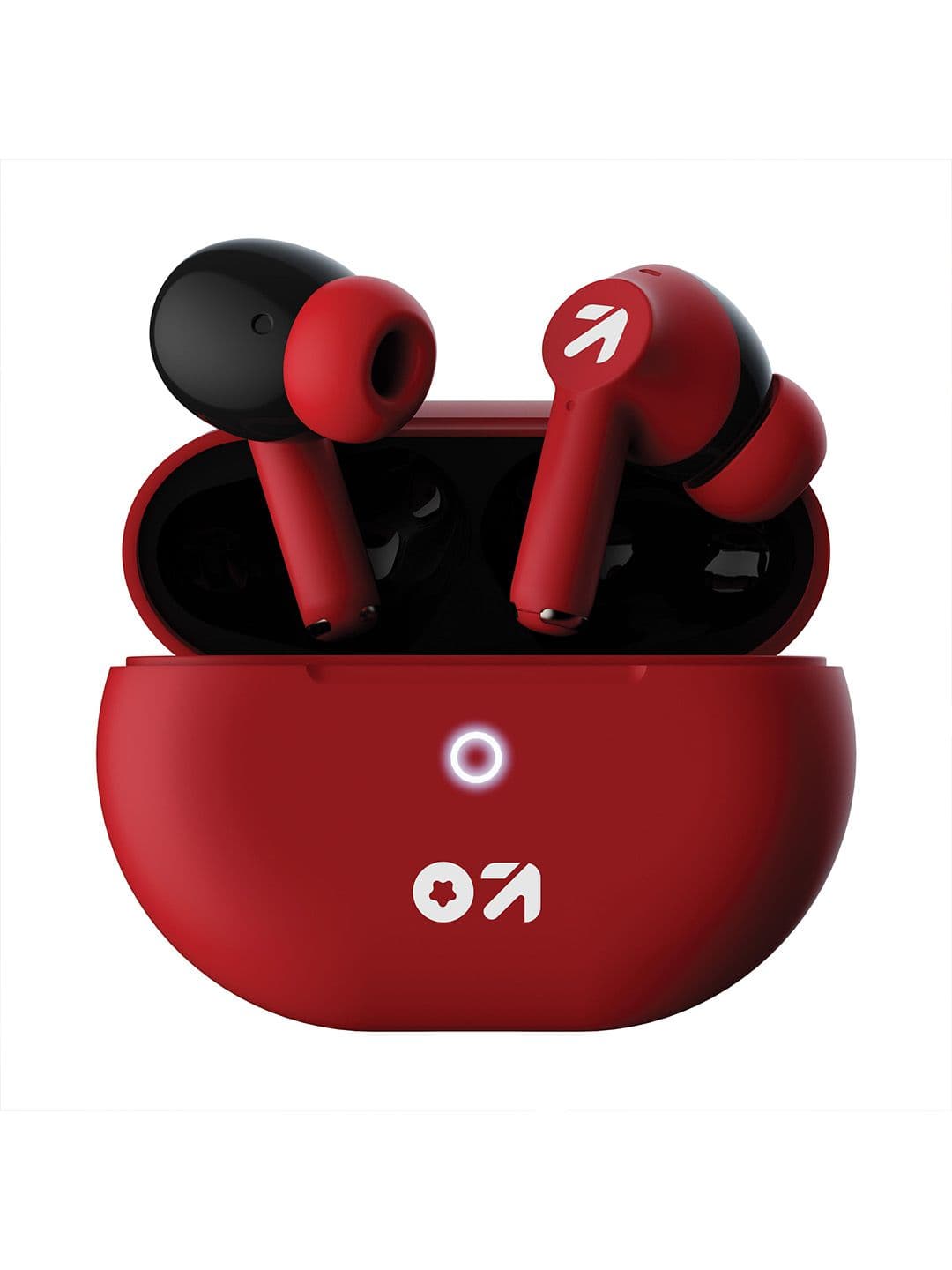 BOULT AUDIO Red AirBass W40 Earbuds with Quad Mic ENC & 48 Hrs Battery Life