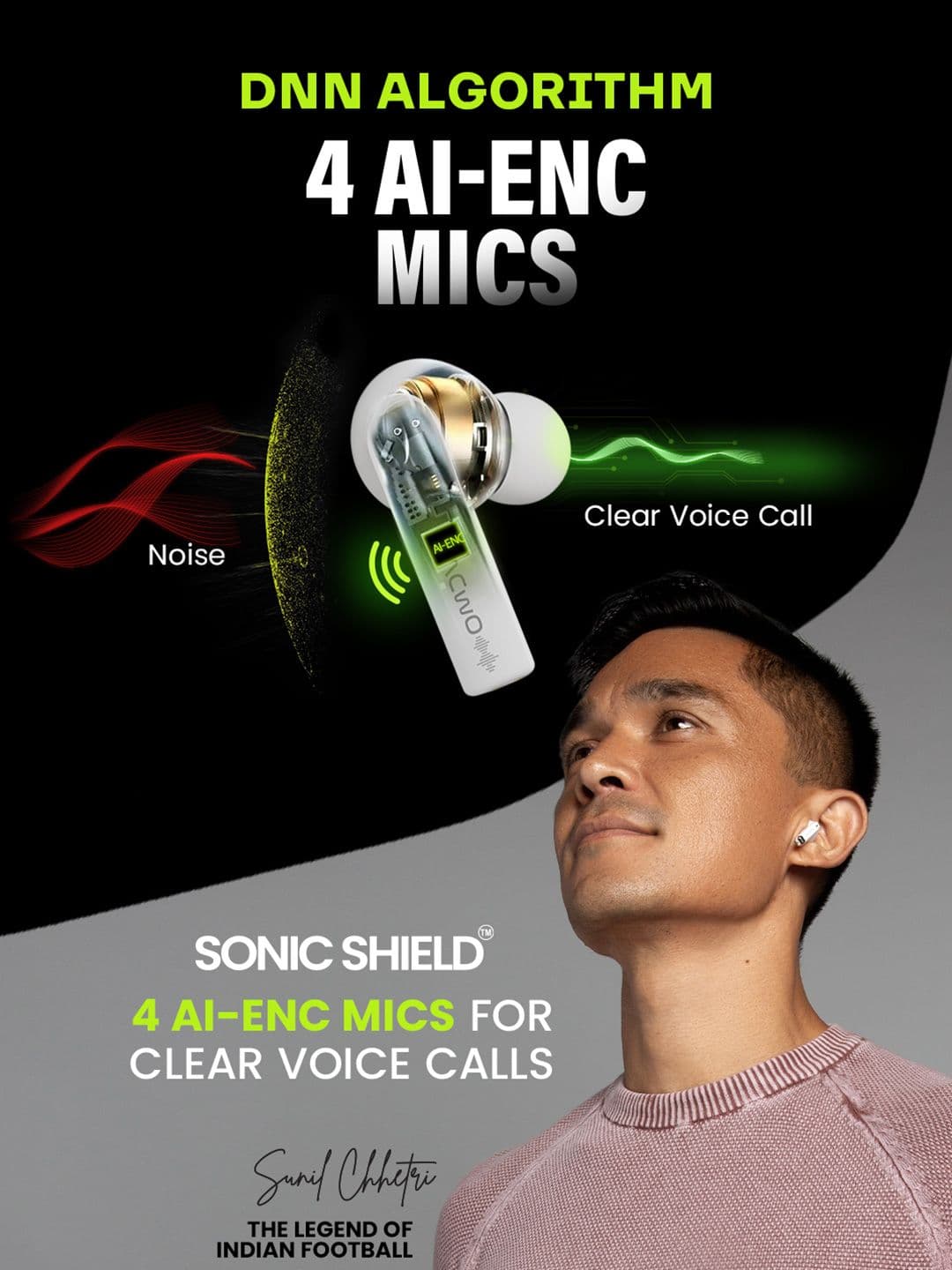 ACwO Wireless Earbuds With Dual Sharing & Wireless Charging