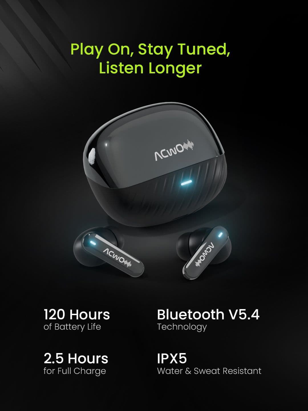 ACwO DwOTS 333 TWS Earbuds With Hybrid ANC