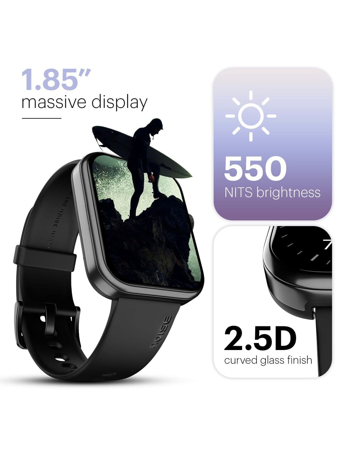 NOISE ColorFit Caliber 3 Go 1.85" TFT LCD BT v5.3 Smart Watch