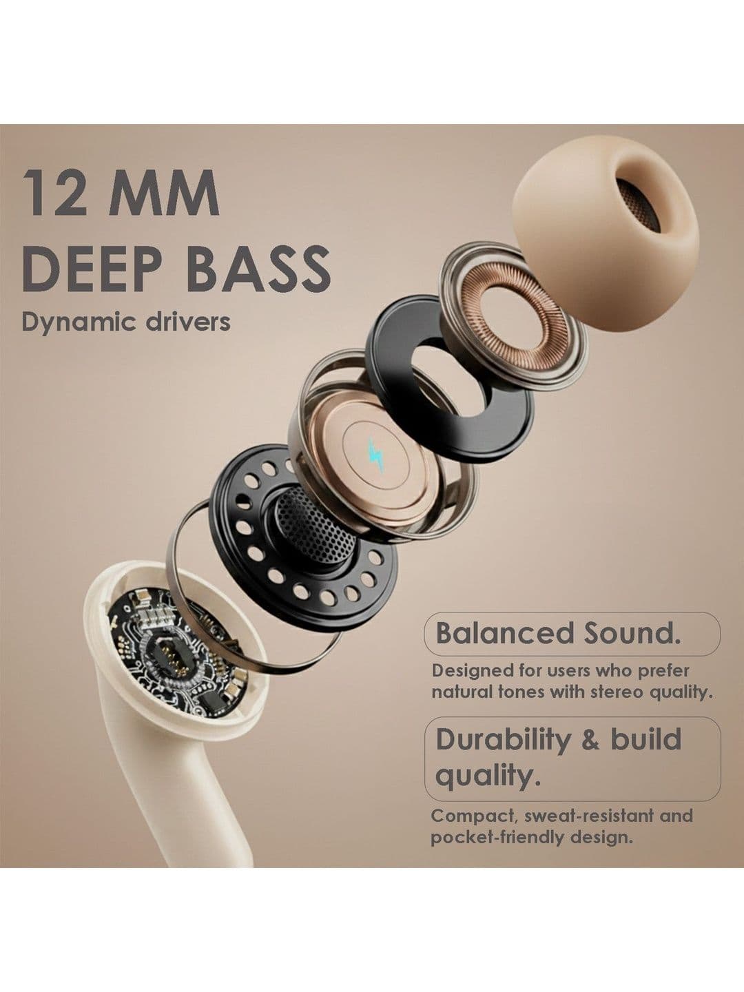 inear Juke Buds T-5 True Wireless Bluetooth Earbuds-Type-C Insta-Charge- 40H Playtime
