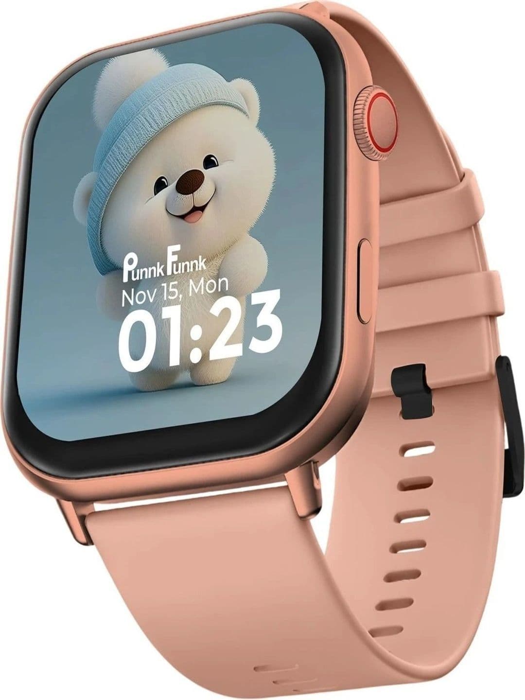 PunnkFunnk Edge Lite Smartwatch with Bluetooth Calling, Fitness Tracking - Pink