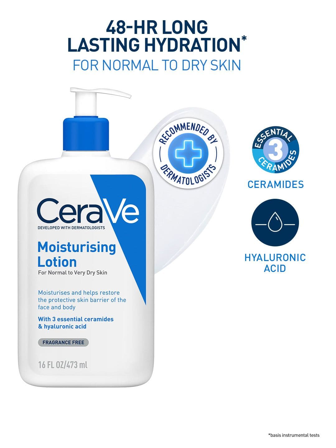 CeraVe Dermatologist Recommended Moisturizing Body Lotion for Normal to Dry Skin - 473ml