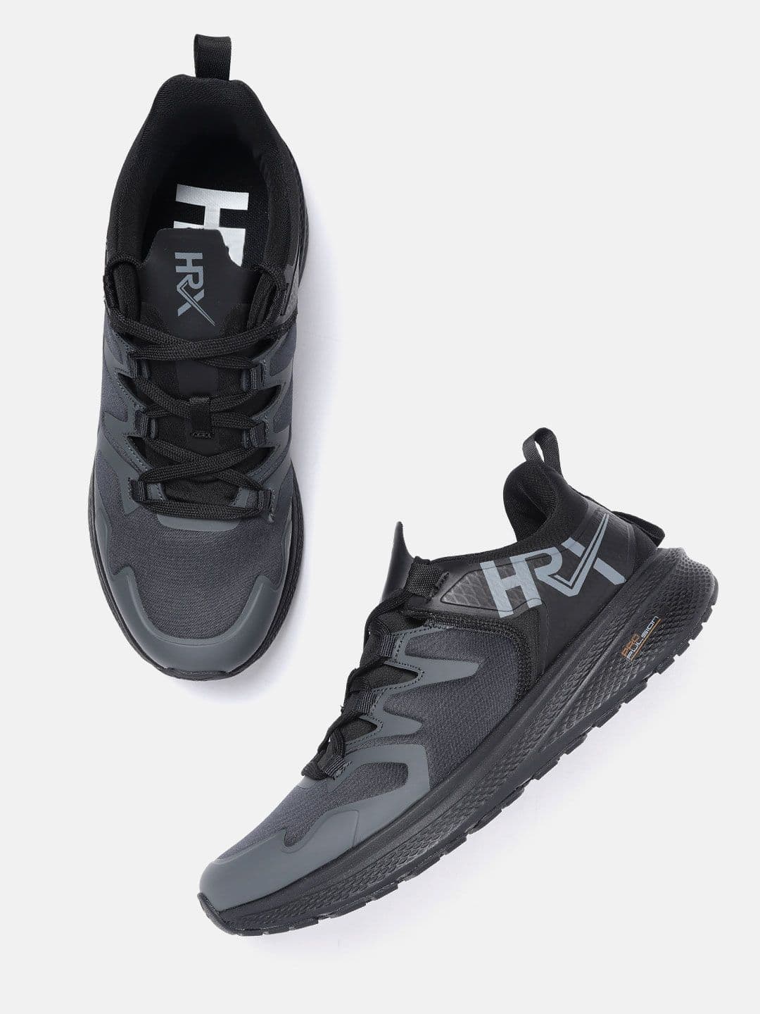HRX by Hrithik Roshan Men Charcoal Grey Propulsion Running Shoes