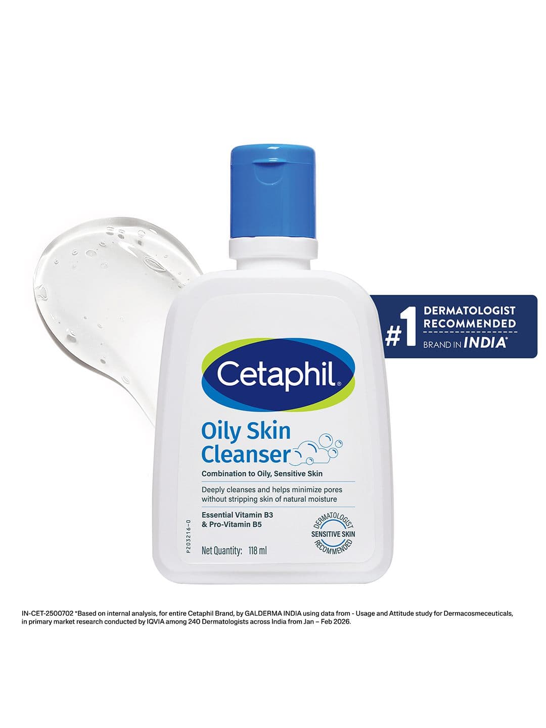 Cetaphil Oily Skin Cleanser for Sensitive Skin - 125 ml