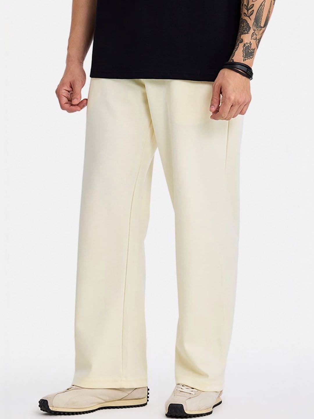 Snitch Off White Mid-Rise Loose Fit Trouser
