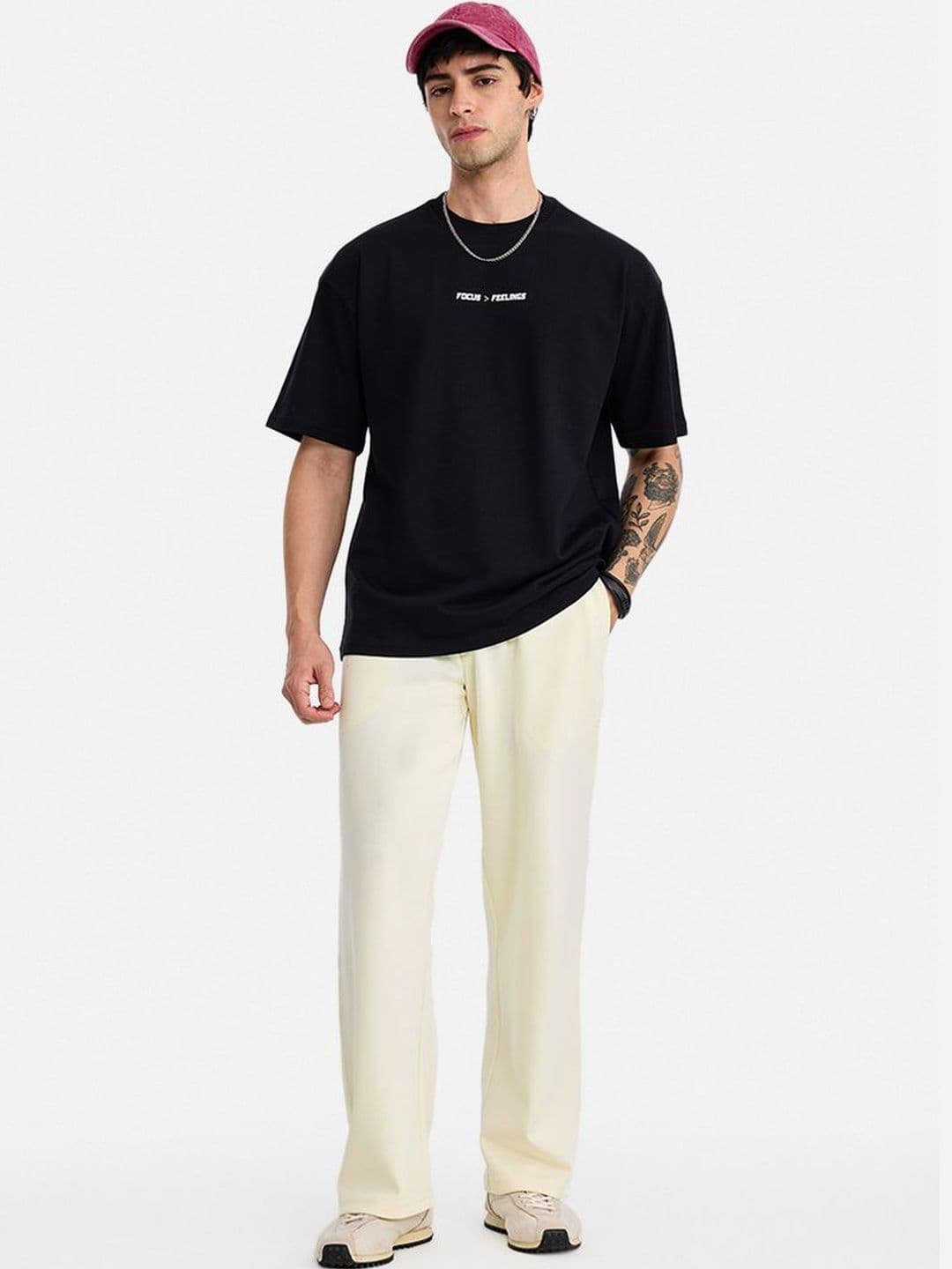 Snitch Off White Mid-Rise Loose Fit Trouser