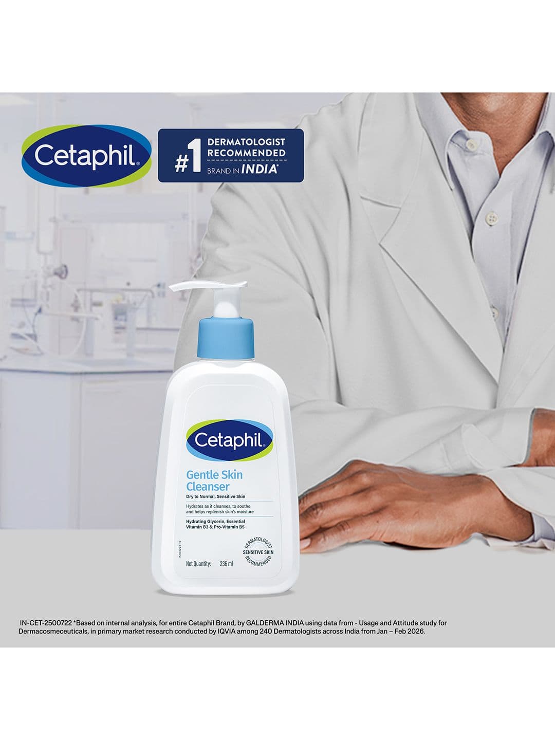 Cetaphil Gentle Skin Cleanser with Vitamin B3 & Glycerin - 250ml
