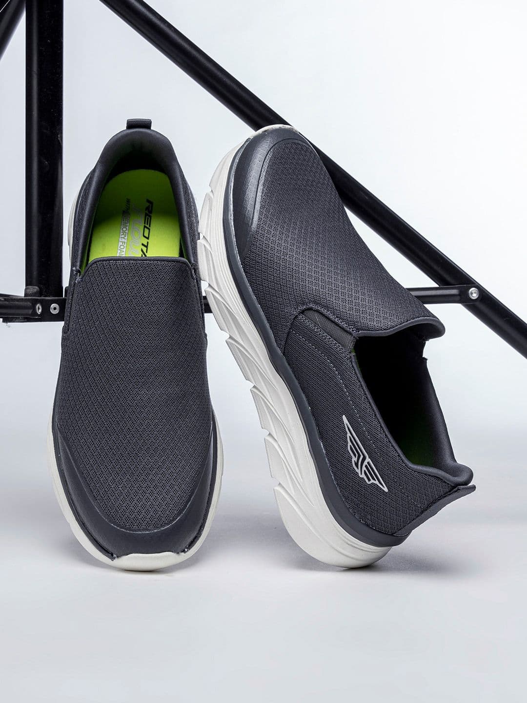 Red Tape Men Grey Mesh Walking Shoes