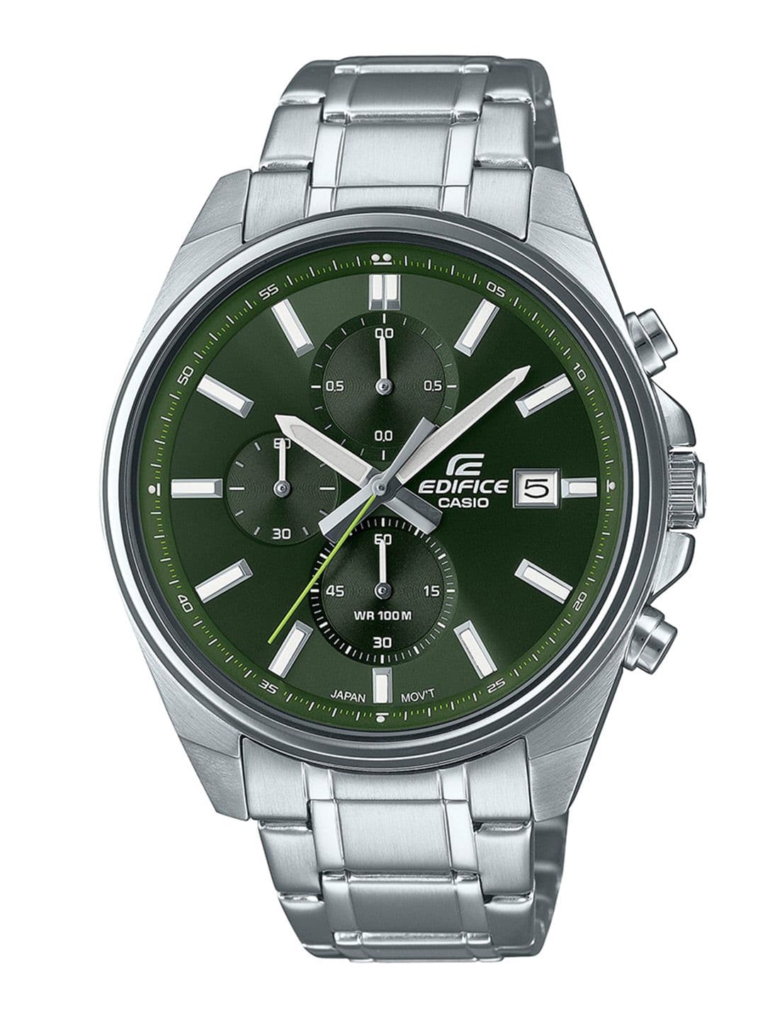 CASIO Men Stainless Steel Bracelet Straps Analogue Chronograph Watch ED571 EFV-610D-3CVUDF
