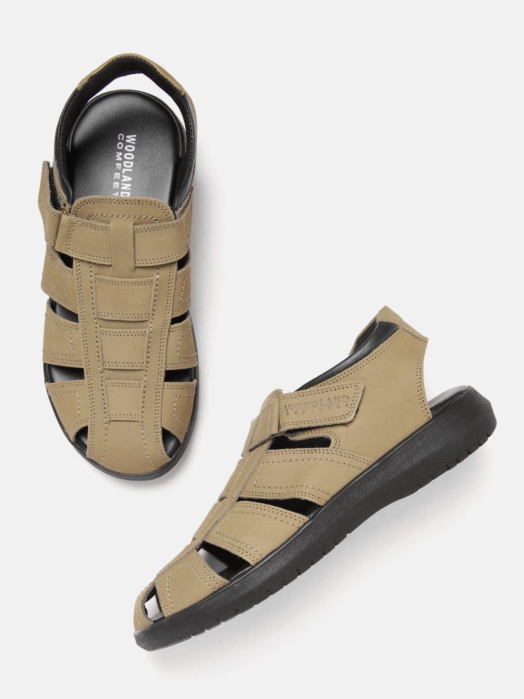 Woodland Men Leather Fisherman Sandals