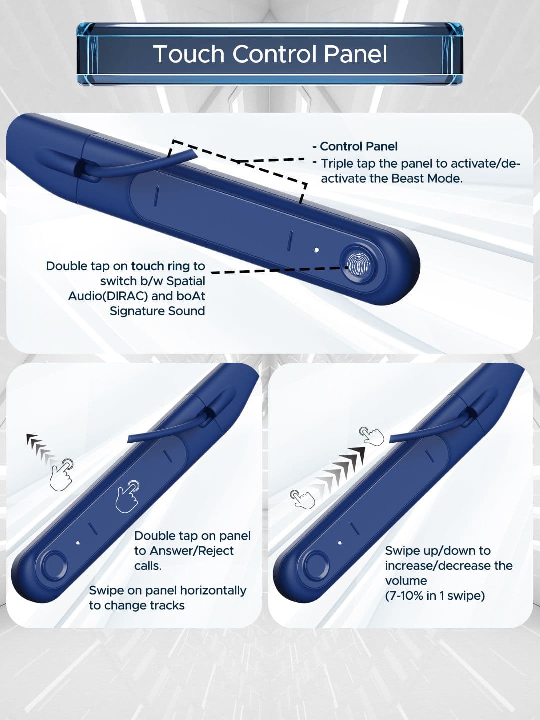 boAt Rockerz 255 Touch Bluetooth Headset
