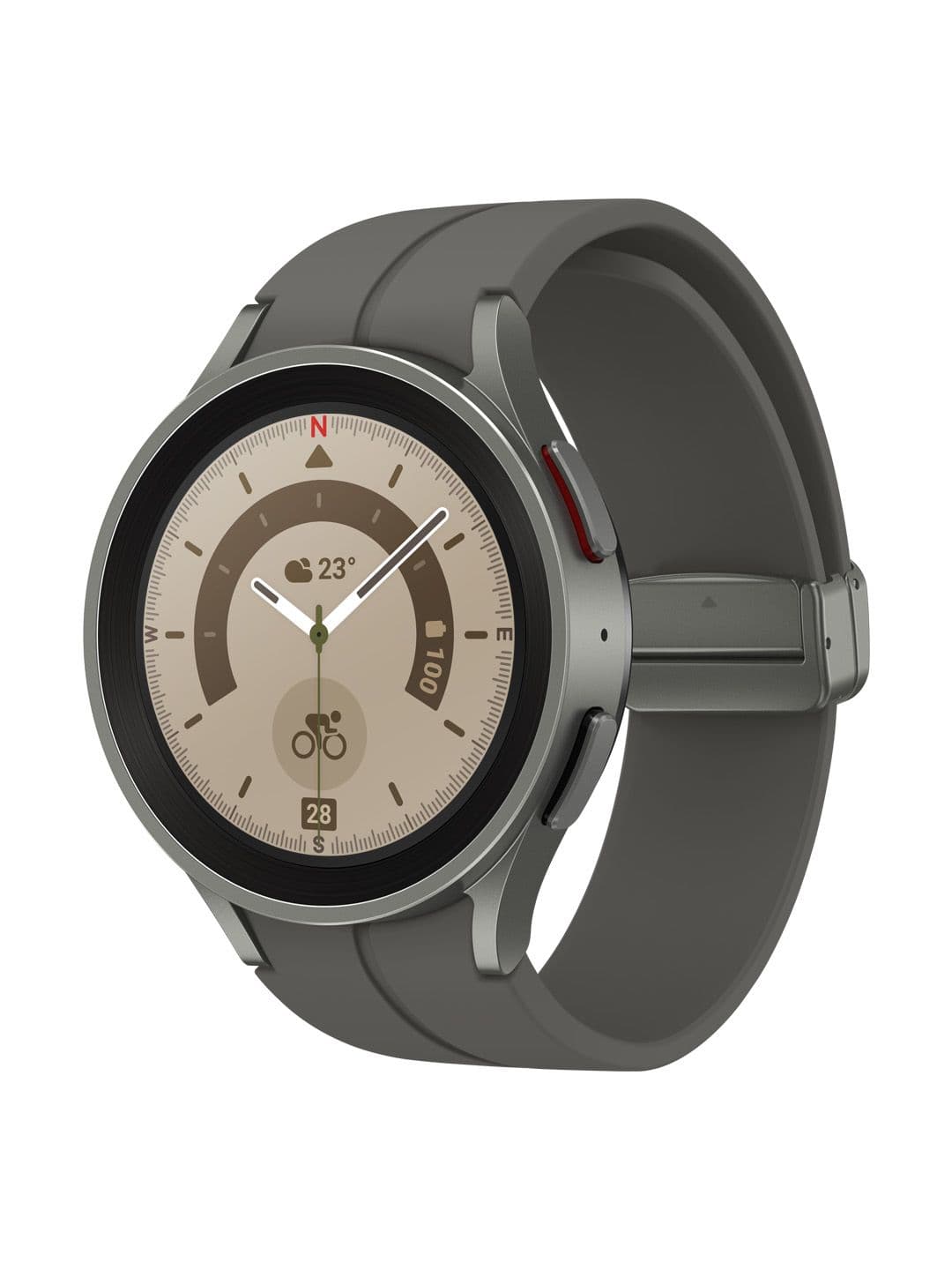 Samsung Galaxy Watch5 Pro Bluetooth (45 mm, Gray Titanium, Compatible with Android only)