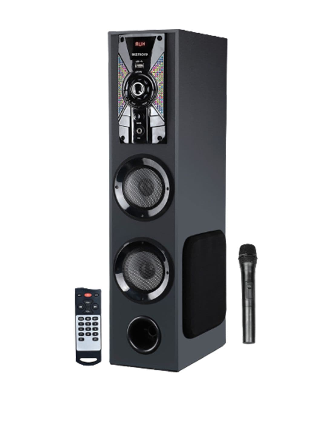 GIZMORE ST5000 50W Digital LED Display Wireless Bluetooth Tower Speaker With Wireless Mic
