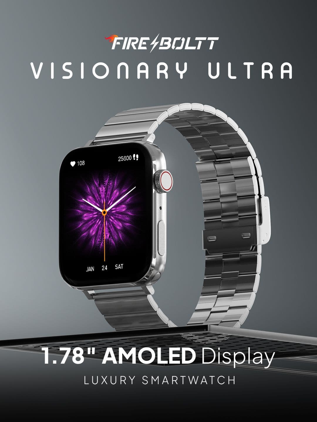 Fire-Boltt Visionary Ultra Luxury Design with 1.78 AMOLED Display Smartwatch