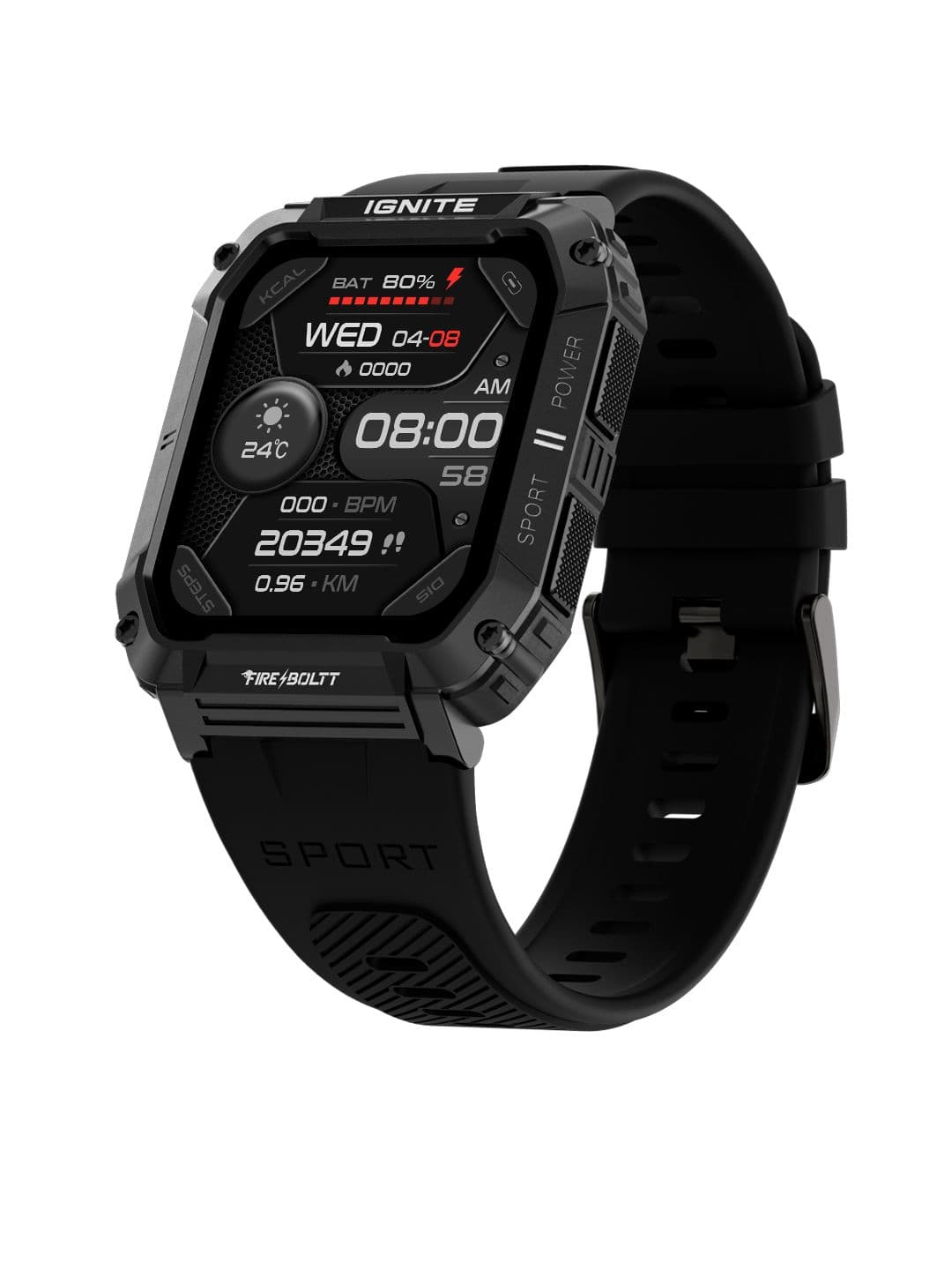 Fire-Boltt Combat 1.96" Large Display Rugged Outdoor Smartwatch With BT Calling