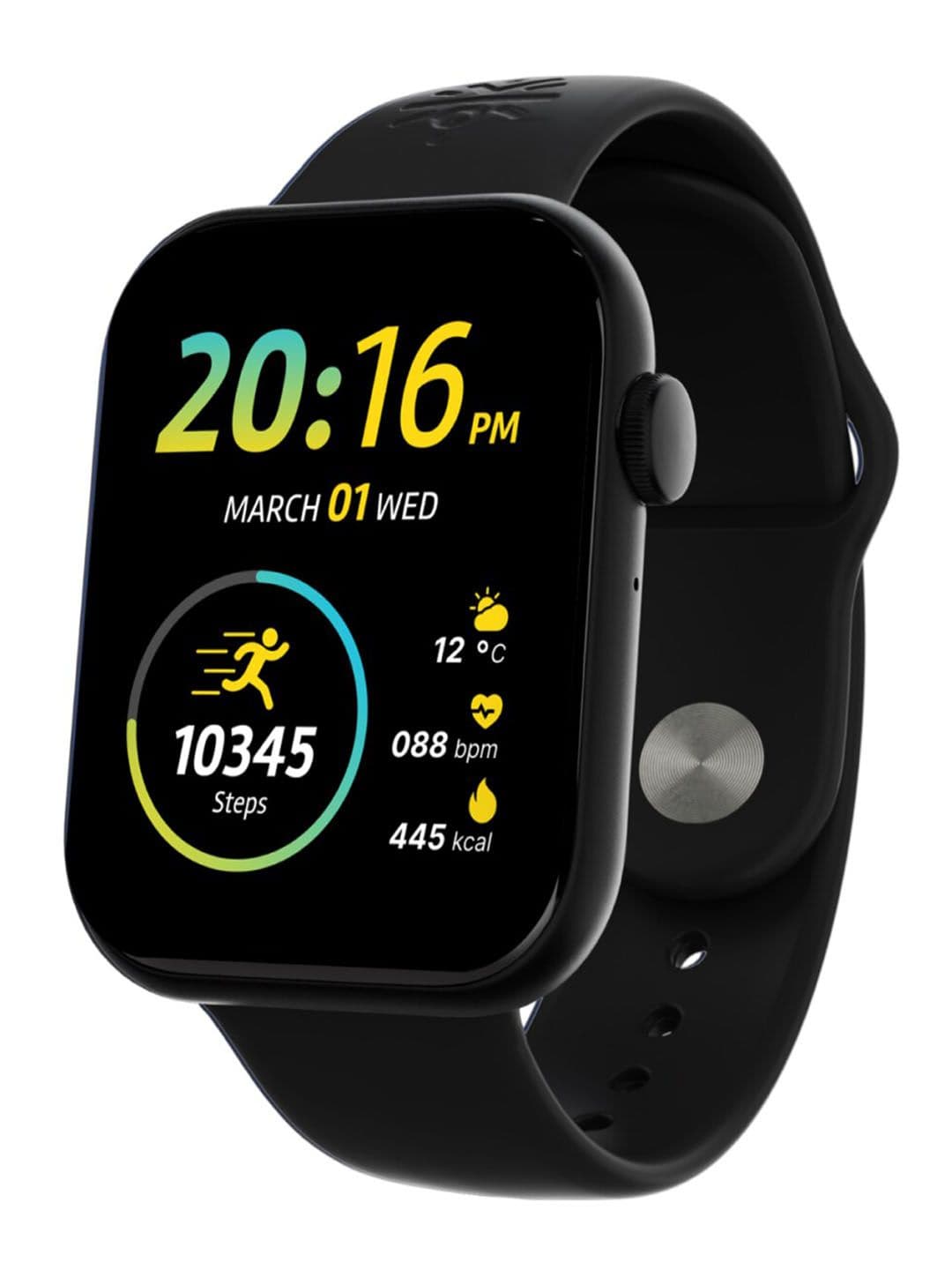 Cultsport Black Active T 2.01 HD Display Single Chip Bluetooth Calling Smart Watch