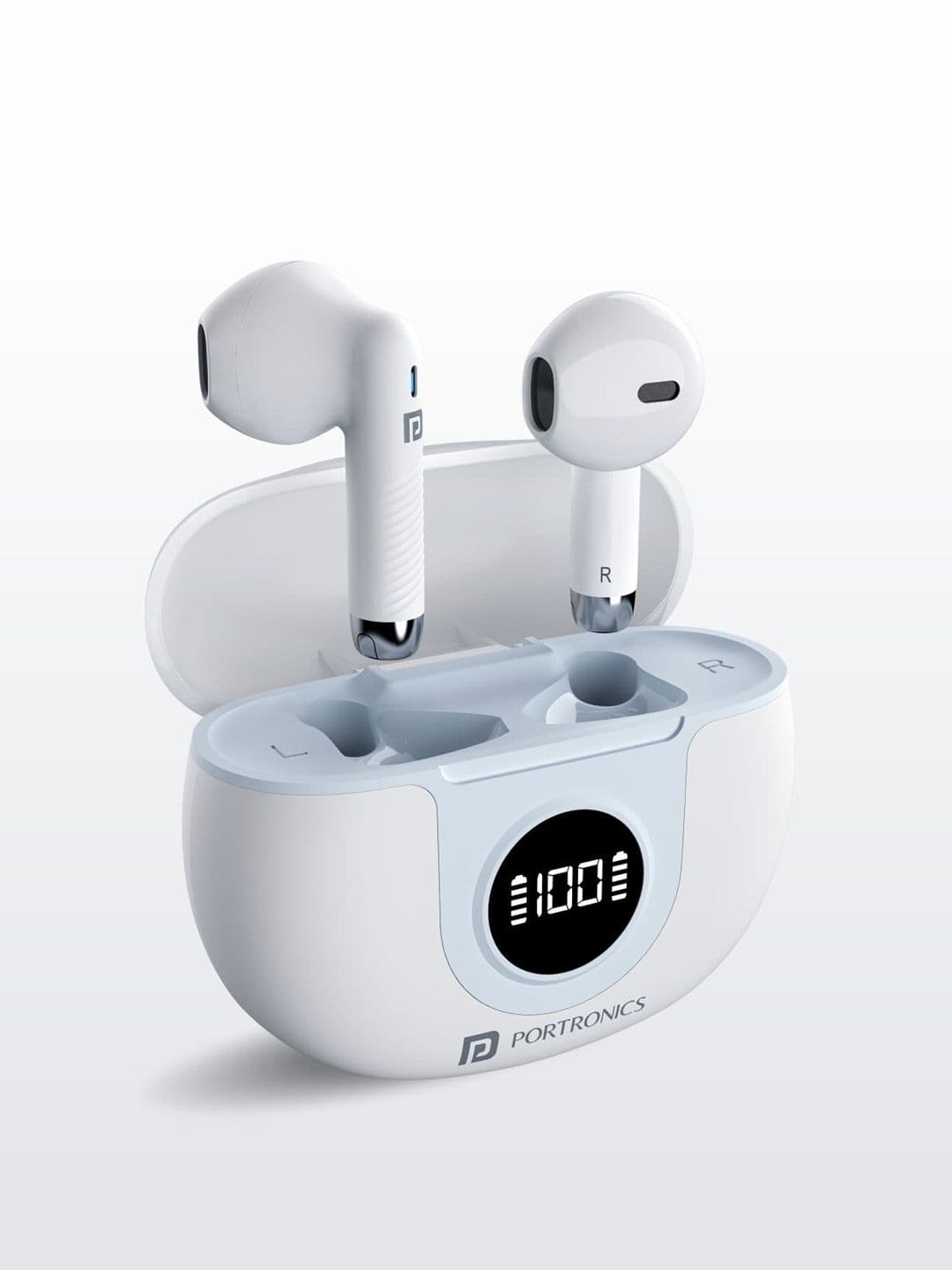 Portronics Harmonics Twins S8 TWS Earbuds With 30Hrs Playtime, BT V5.3