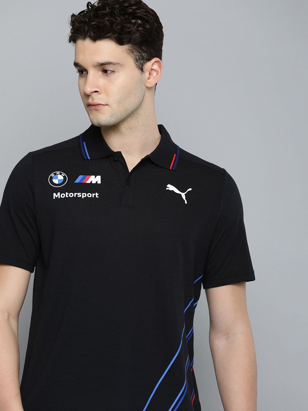 PUMA Motorsport Men BMW Team Polo Collar T-shirt