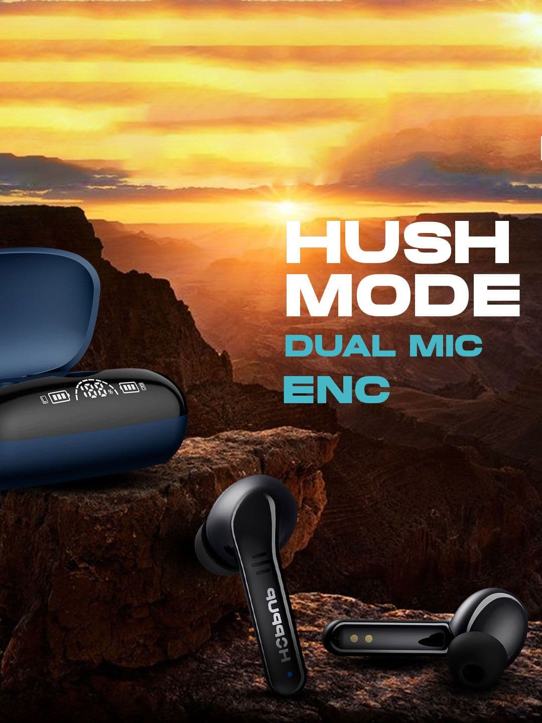 HOPPUP Grand Pro Earbuds With 200 Hours Playtime & Emergency Power Bank Function