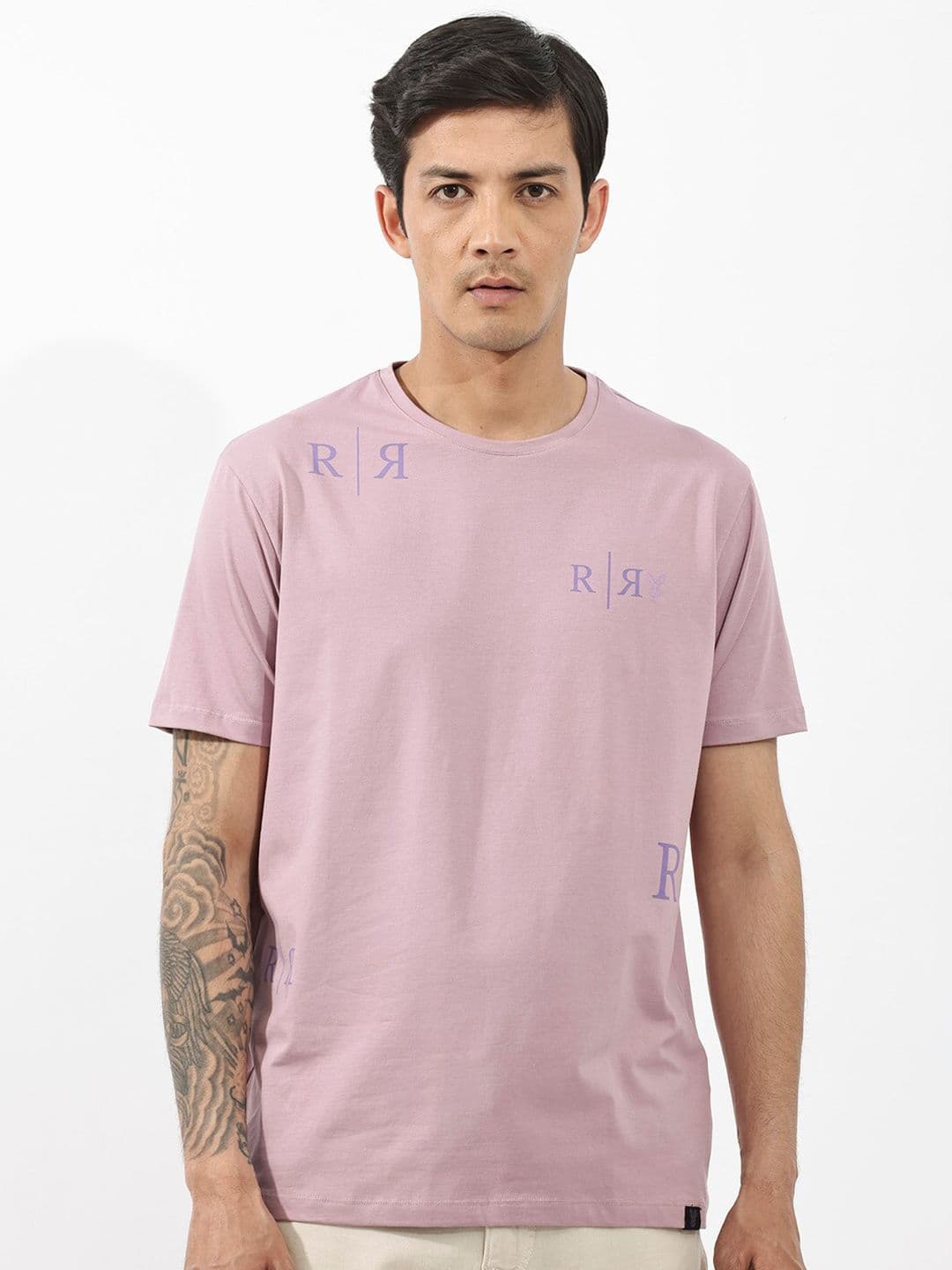 RARE RABBIT Men Brule Regular Fit T-Shirt