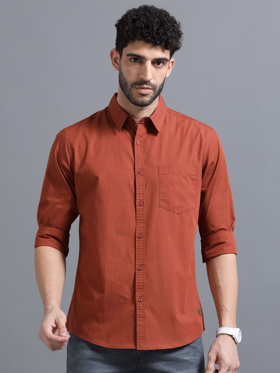 The Roadster Lifestyle Co Pure Cotton Full Sleeve Shirts