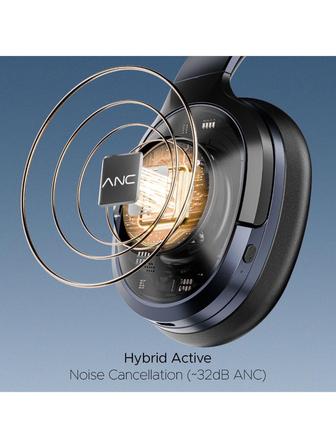 boAt Nirvanaa 751 ANC Over Ear BT Headphones w/ Hybrid ANC & 65H Playtime
