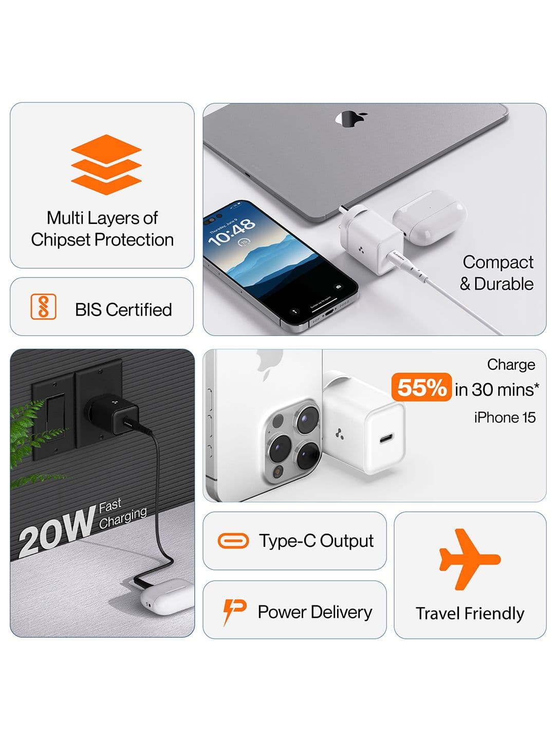 Ambrane Charge 20 Type C 20W Mobile Charger Adapter