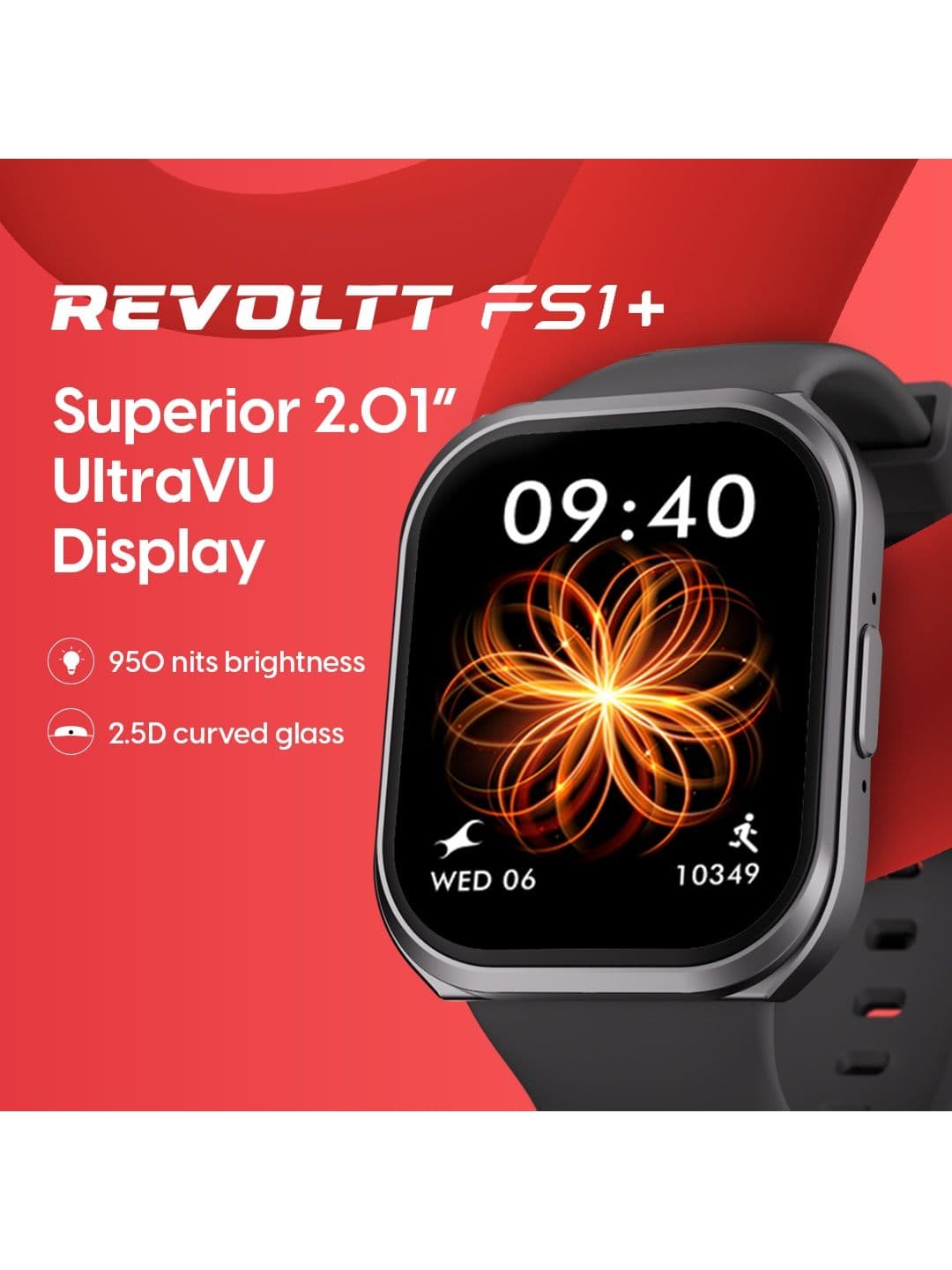 Fastrack Revoltt FS1+ With 2.01 UltraVU Display 950 Nits And BT Calling Smartwatch