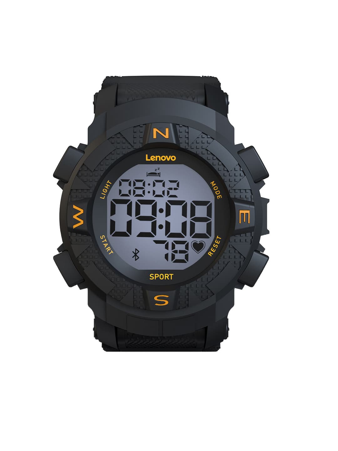 Lenovo Unisex Black Ego HX07 Smartwatch