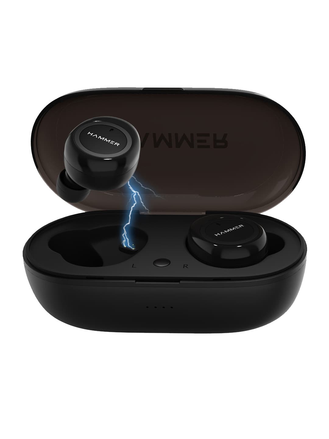 Hammer Black Airflow Bluetooth Truly Wireless Earbuds