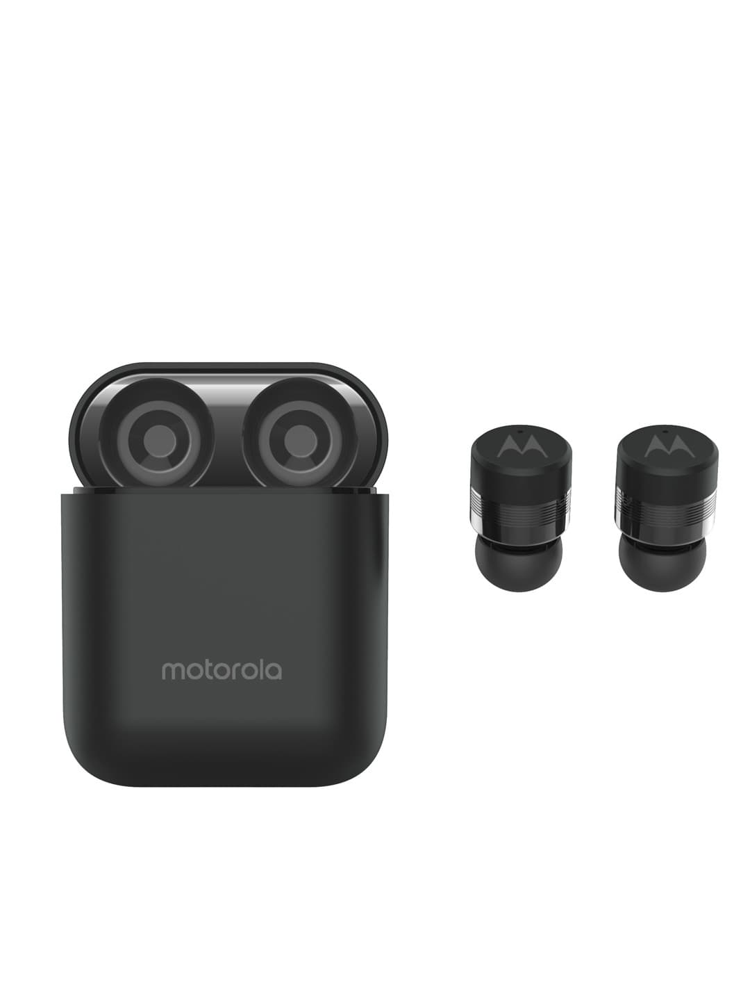 Motorola Black Verve Buds 110 True Wireless Water-Resistant Earbuds with Google Assistant