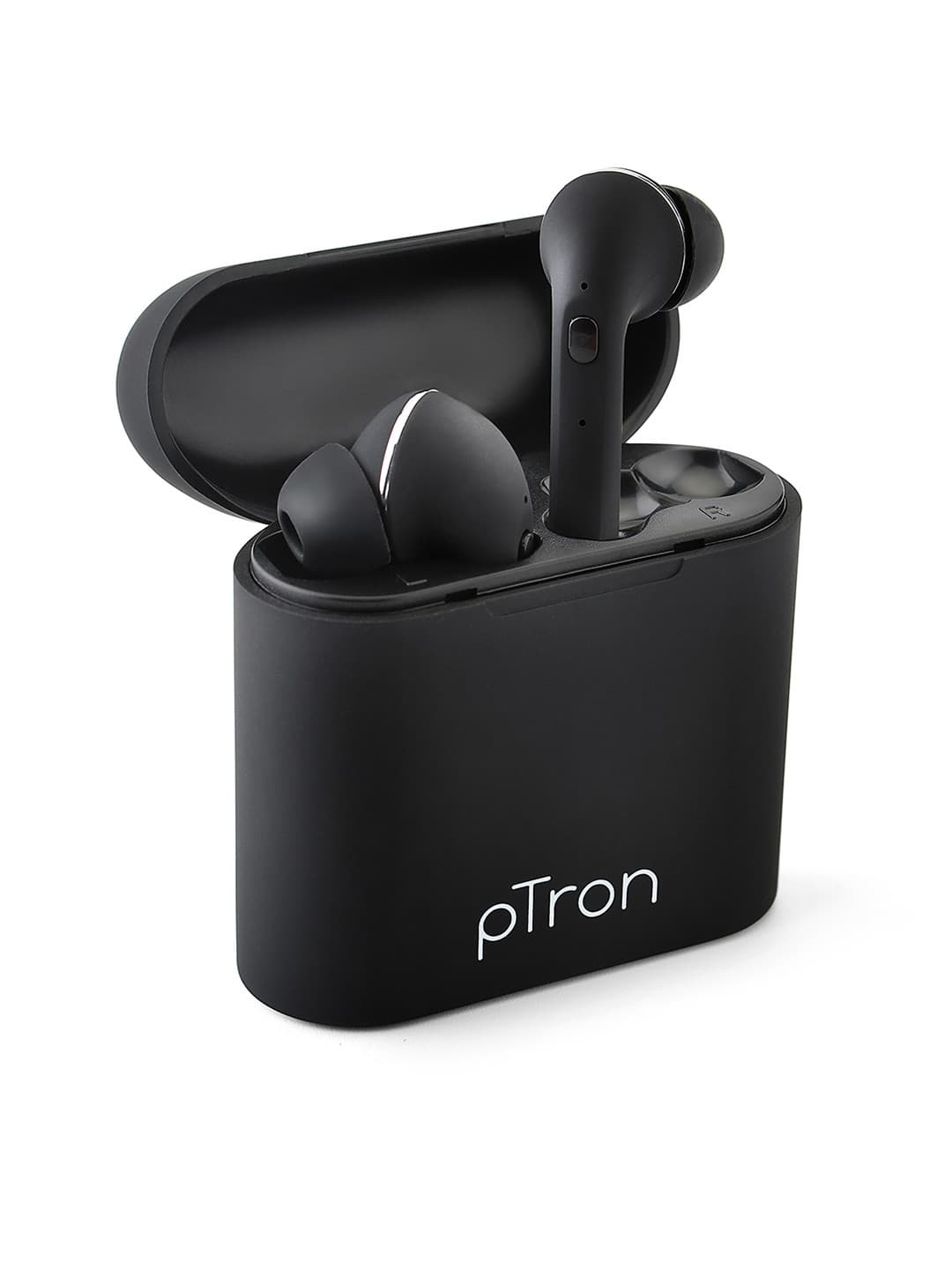 pTron Black Bassbuds Lite In-Ear True Wireless Stereo Earphones with Mic