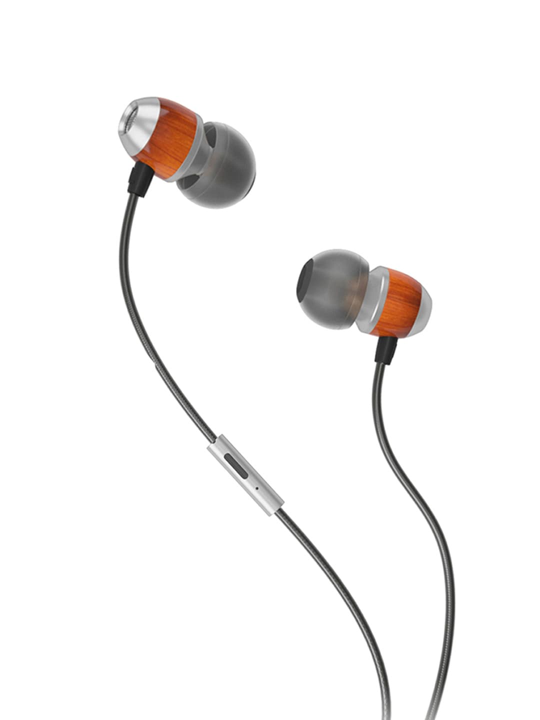 Boult Silver Toned Audio Basswoods Wired Headphones With Mic - Headphones for Unisex 8486485 | Myntra