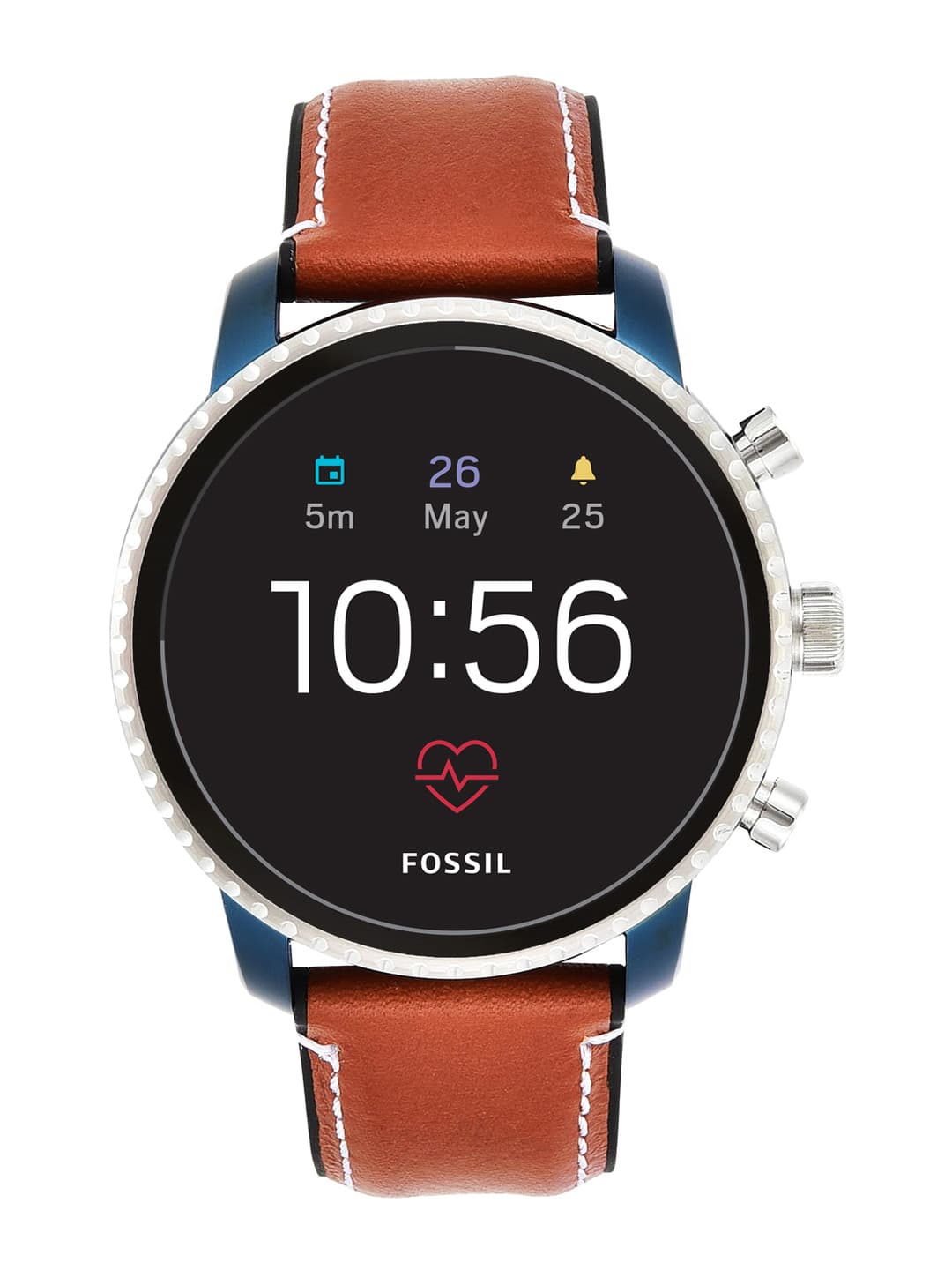 Buy Fossil Q Explorist HR Brown Smart Watch FTW4016 - Smart Watches for Men 8299387 | Myntra