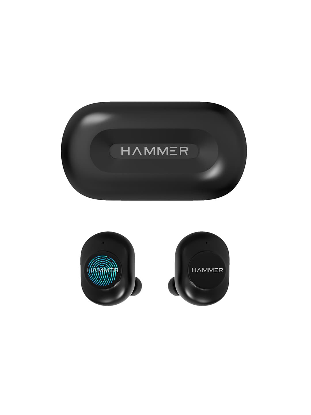 Hammer Black Airtouch Bluetooth Truly Wireless Earbuds With Touch-Control
