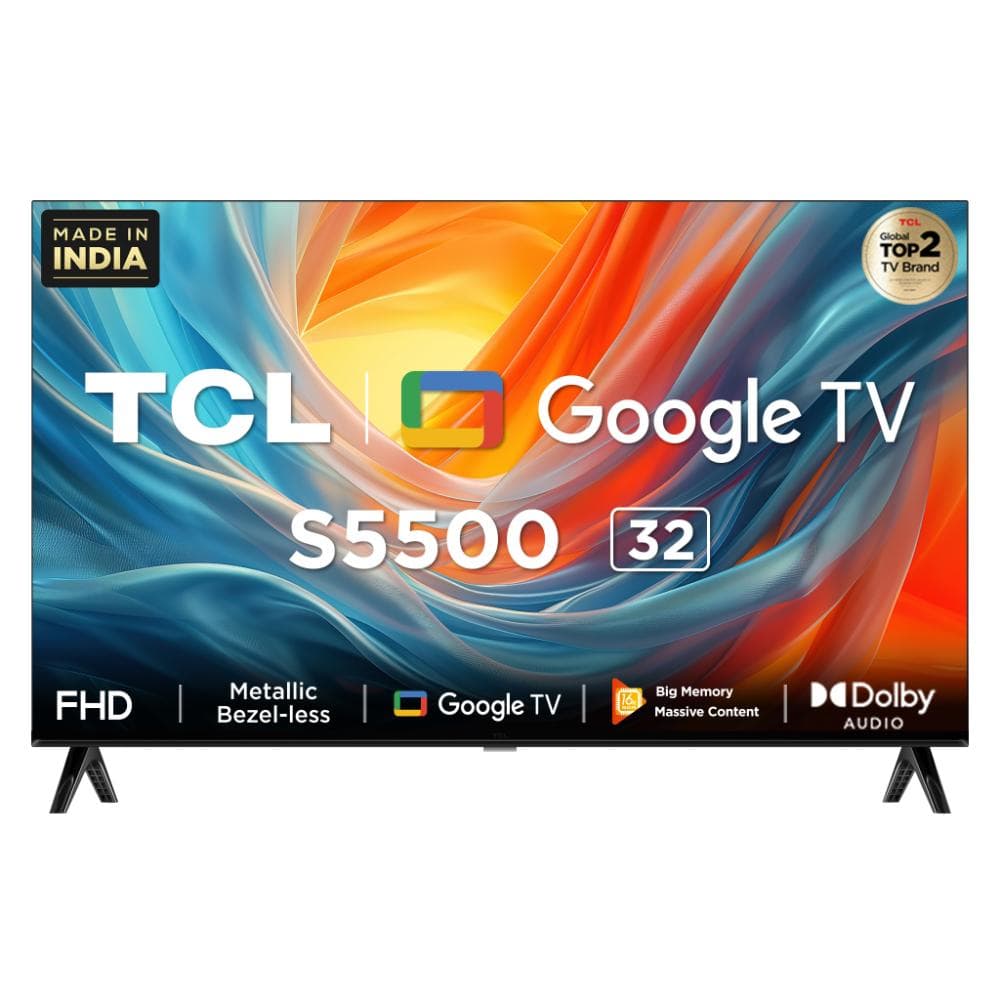 TCL 81.28 cm (32 inch) Full HD Google TV, 32S5500, Black
