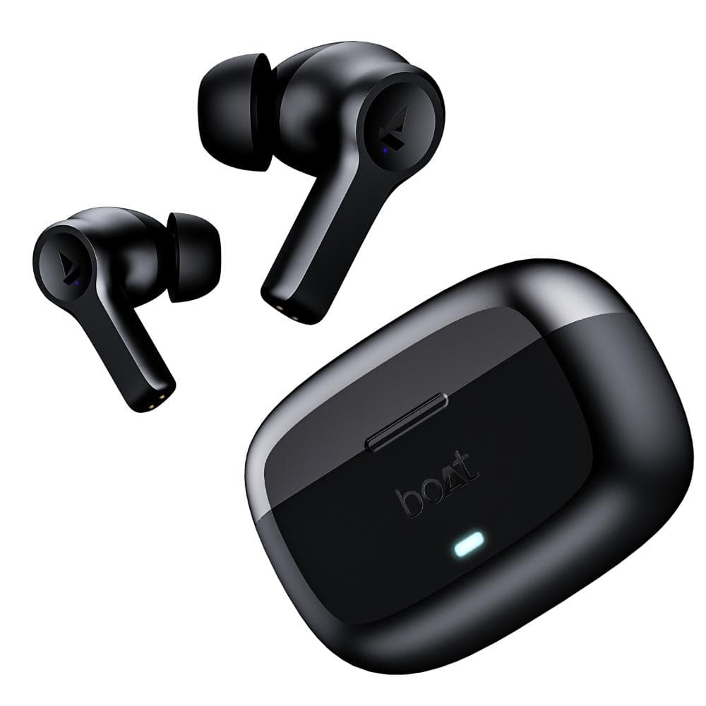 boAt Airdopes Flex 454 ANC Truly Wireless in-Ear Earbuds with Smart Features, ANC, 60 HRS Playback, Hearables App Support, Quad Mics, Multi Point Conn...
