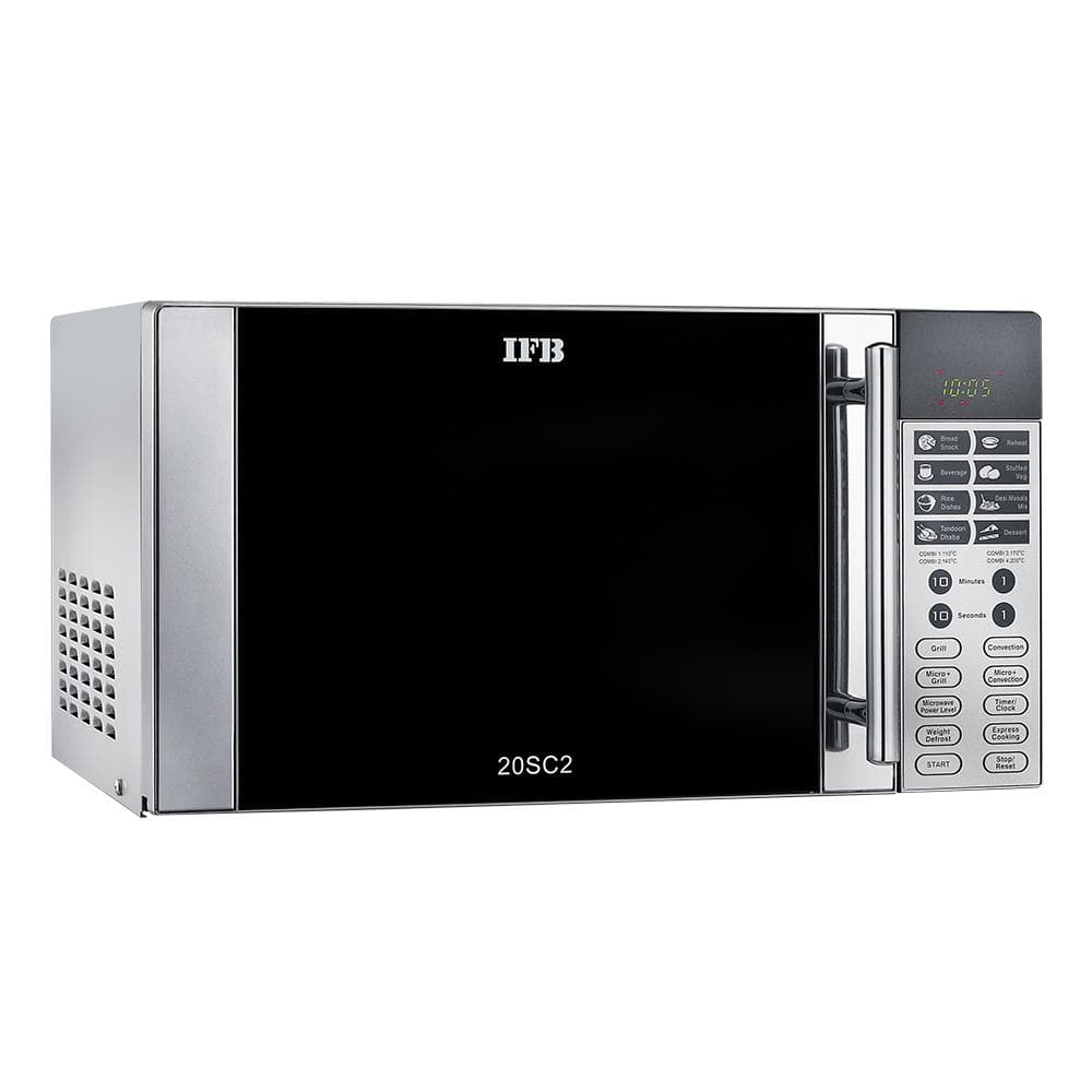 IFB 20SC2 20 litres Convection Microwave Oven, 24 Auto Cook Menus, Metallic Silver