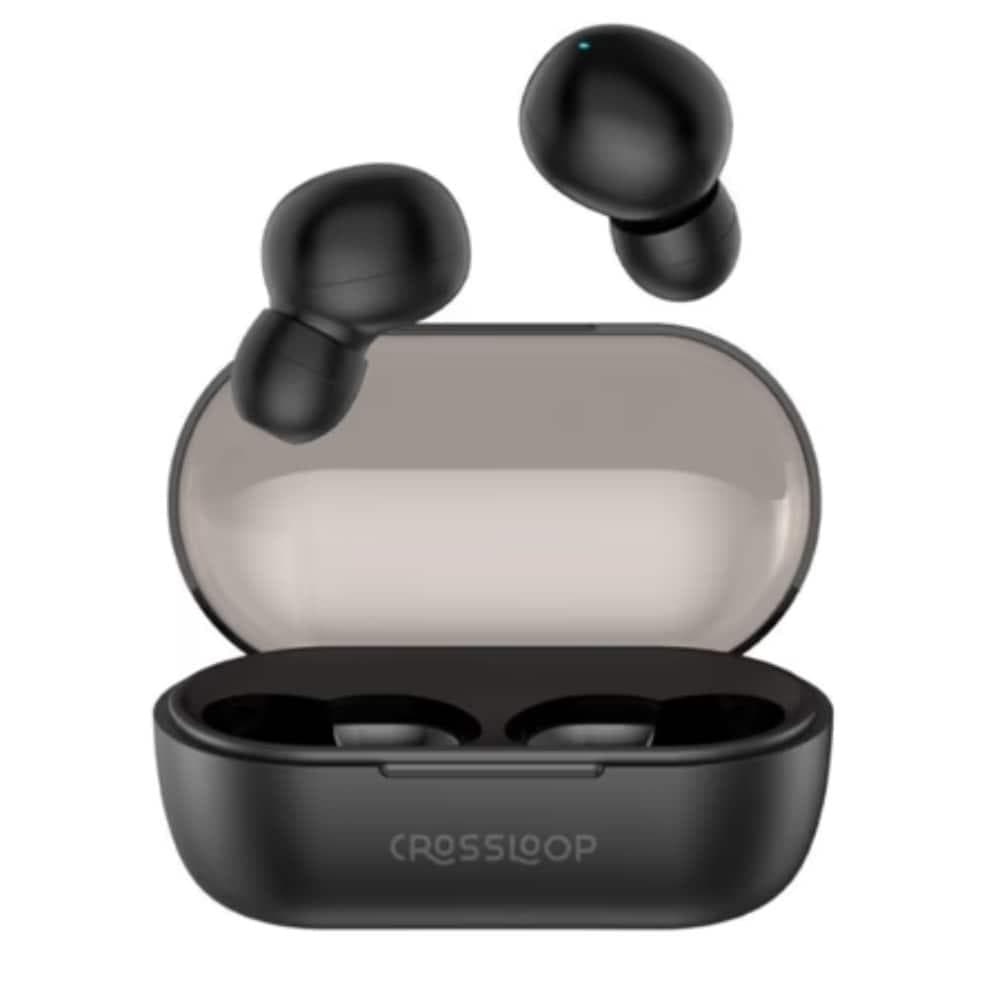 Crossloop Joy Zee TWS Earbuds with Mic, Black, Touch Control, Range 10 Mtr, Bluetooth 5.3, Play Time 12 60 hrs, Voice Assistant, Auto Pairing, IPX3, L...