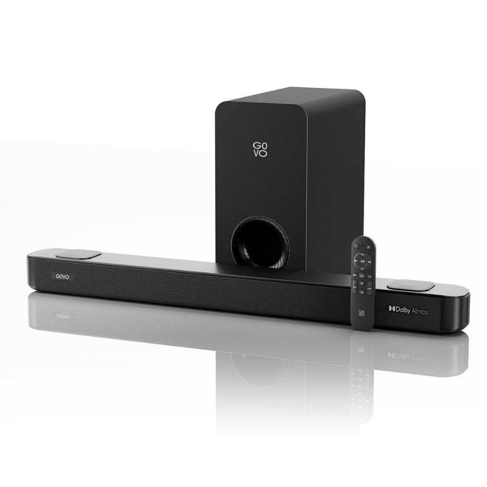 GOVO GOSURROUND 975, 4.1 (2.1.2) Channel Home Theatre, 400 W Sound bar with True Dolby Atmos, 16.51 cm (6.5 inch) Subwoofer, OPT, AUX, USB & Bluetooth...