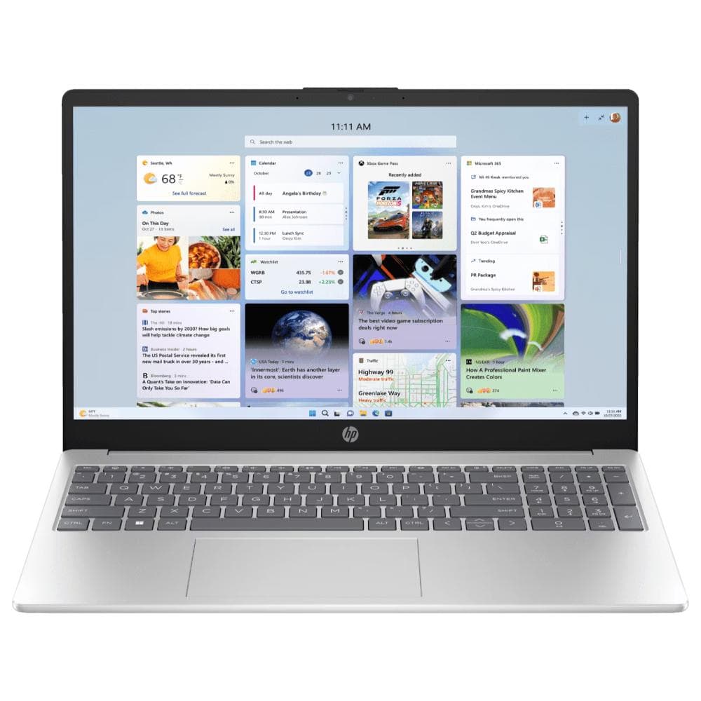 HP 15 Laptop, Intel Core 5-120U, 24GB DDR5 RAM, 512GB SSD, Intel Iris Xe Graphics, 15.6 inch (39.62 cm) FHD Anti-Glare 250nits, Backlit Keyboard, Windows 11 Home, MS Office 2024, Natural Silver, 15-FD0901TU