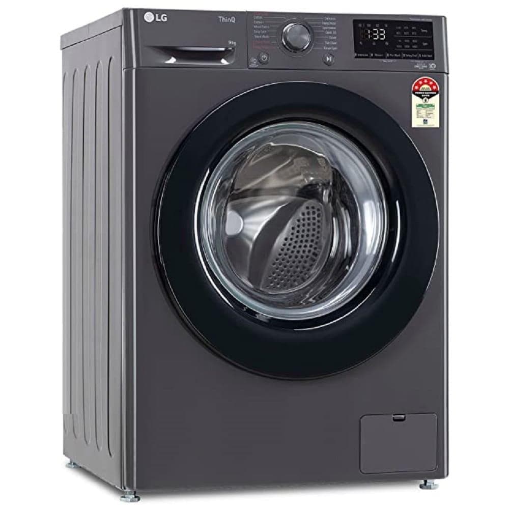 LG 9 Kg Front Load Fully Automatic Washing Machine, FHV1409Z2M, Middle Black