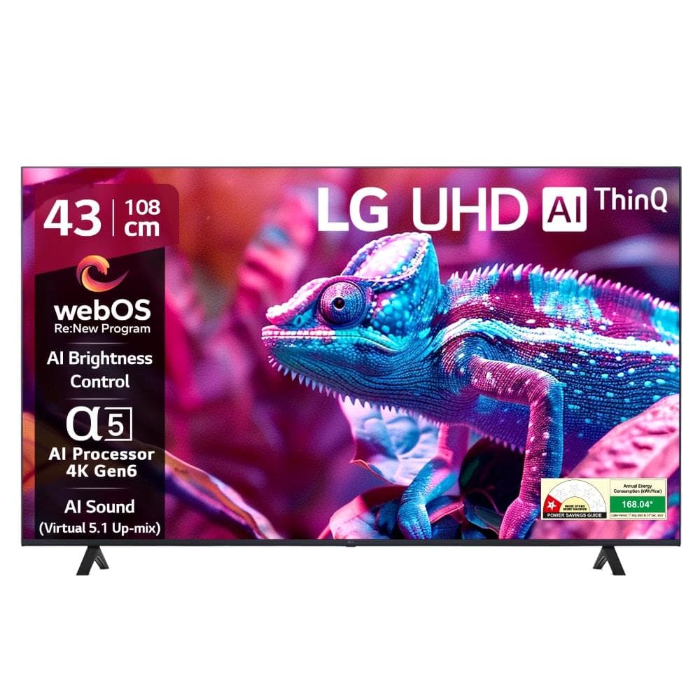 LG 109.2 cm (43 inch) 4K UHD SMART LED TV, 43UR75006LC