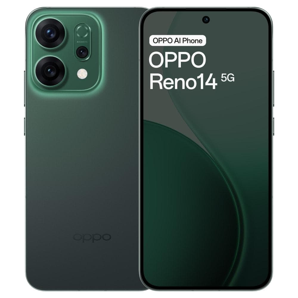 Oppo Reno 14 5G 256 GB, 8 GB RAM, Forest Green, Mobile Phone