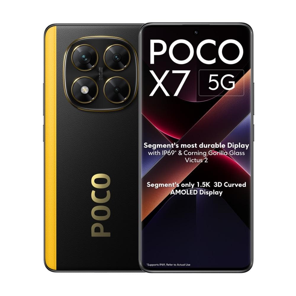 POCO X7 5G 256 GB, 8 GB RAM, Yellow, Mobile Phone