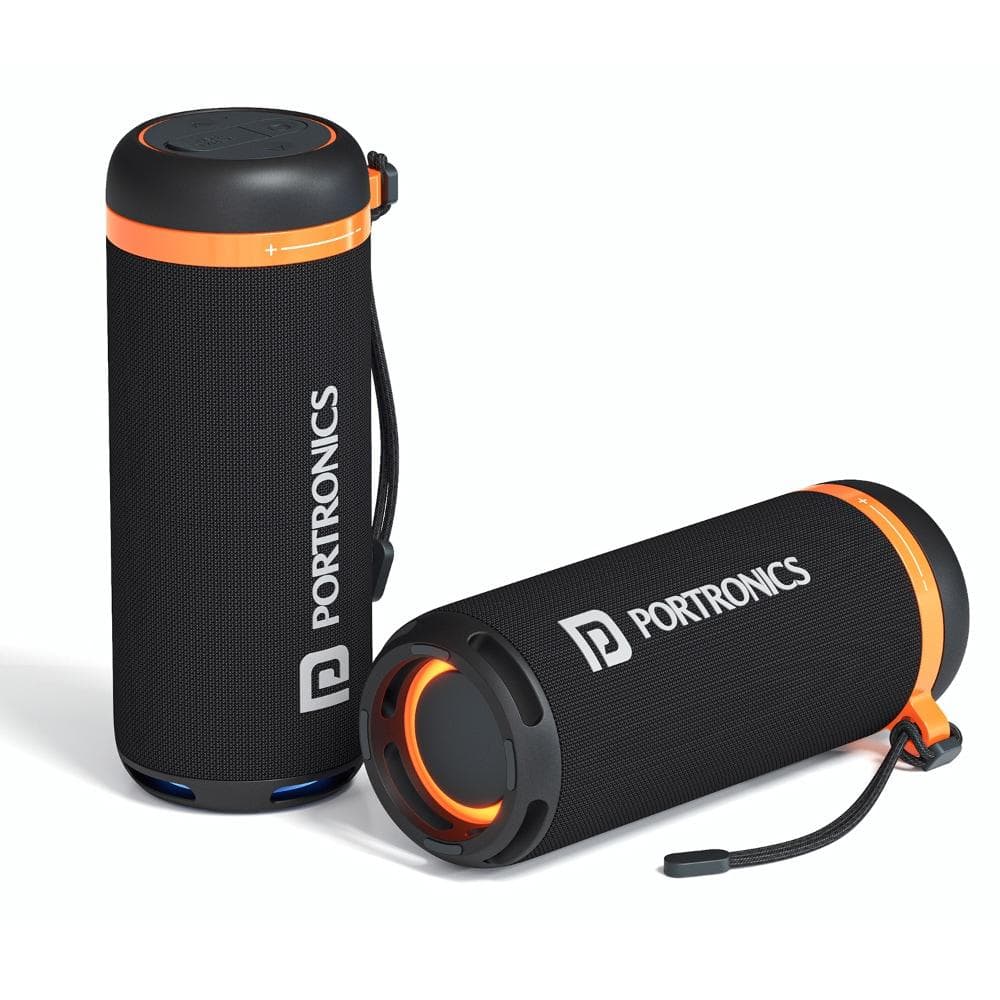 Portronics 15 W Breeze 7 Wireless Bluetooth Speaker with Rotational Volume Control, Upto 6 Hours Playtime, Bluetooth v5.4, Passive Bass Radiator, TWS ...