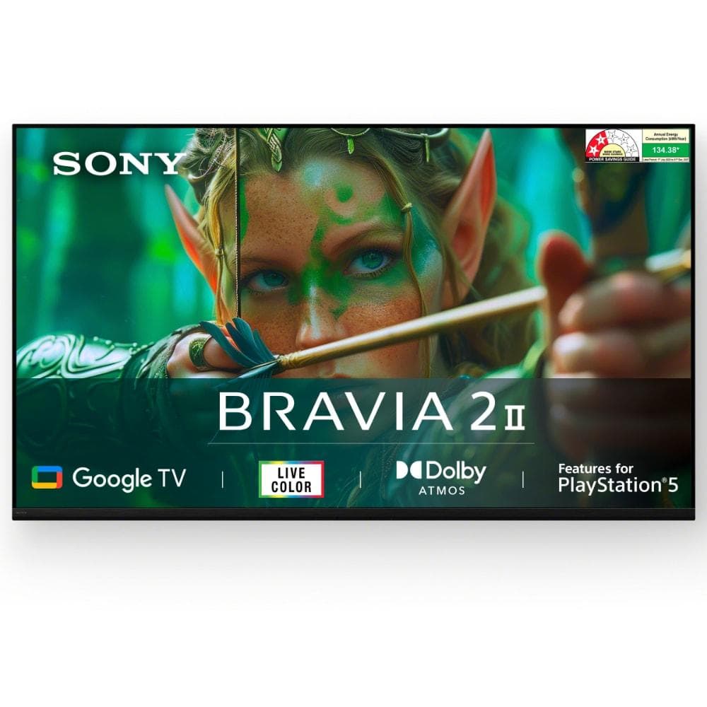 Sony 108 cm (43 inches) BRAVIA 2 4K Ultra HD Smart LED Google TV, K-43S22M2, Black