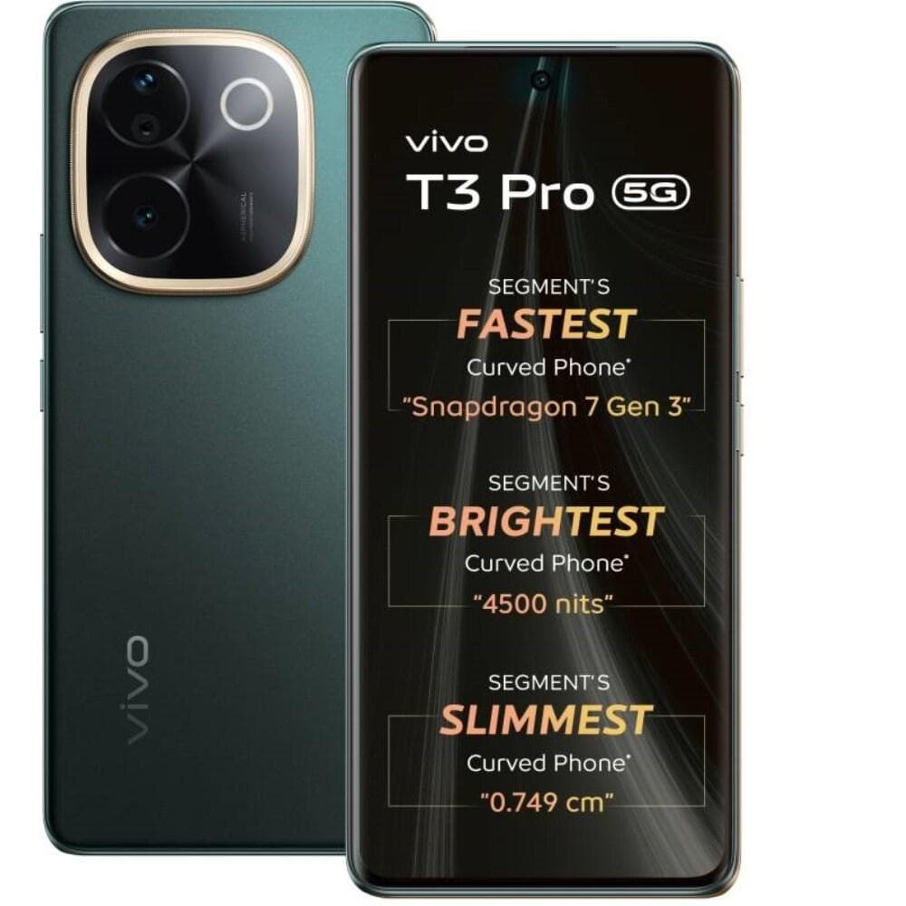 Vivo T3 Pro 5G 128 GB, 8 GB RAM, Emerald Green, Mobile Phone